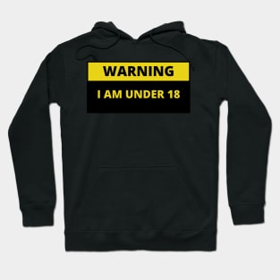 Warning I am under 18 Hoodie